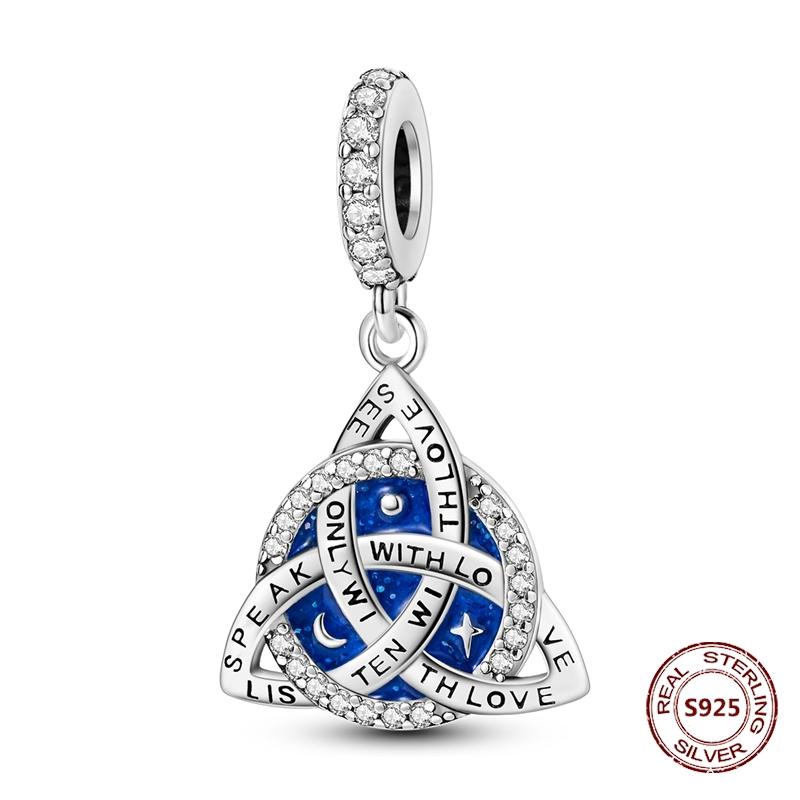 Teufelsaugen Anhänger 925 Kupfer Original Hand von Fatima Blauer Zirkon Kreuz Blaue Augen Charms Passend für Armband DIY Herstellung Zirkon Geschenk