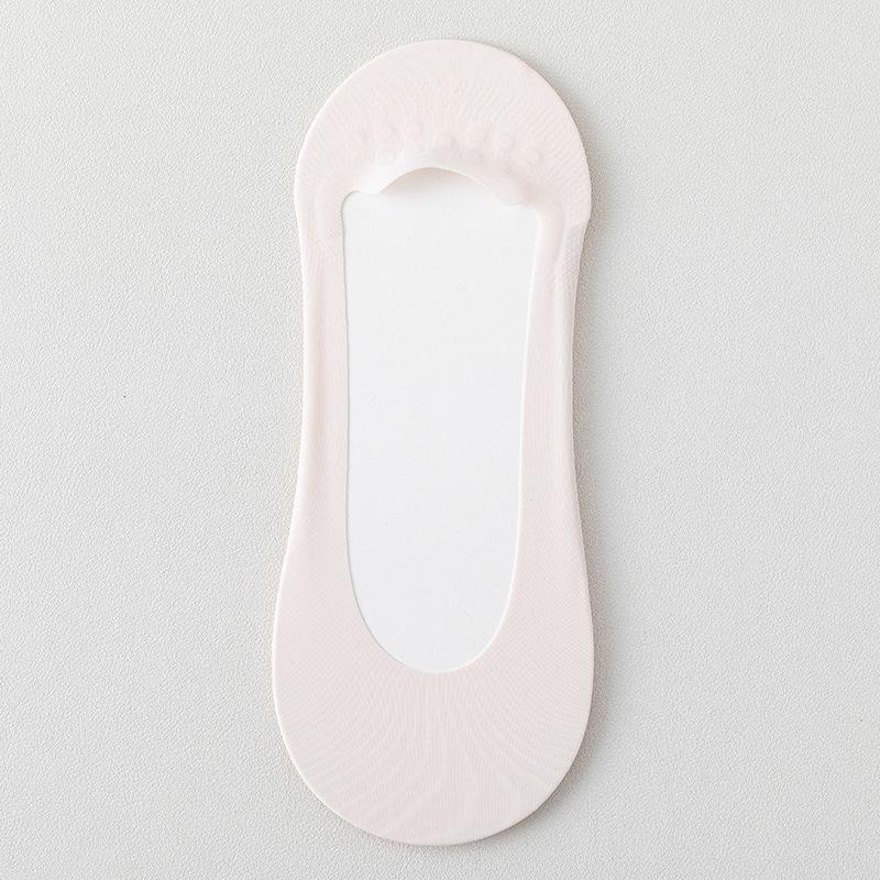 

Весна и осень тонкие хлопковые носки-лодочки женские летние спортивные нескользящие нескользящие тонкие невидимые носки с каблуком One size розовый