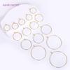 18K Real Gold Plated Hoop Earrings Earwires,Accessories For Earrings,Brass Round Earring Findings Jewelry Making Supplies