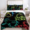3pcs Start Play: Anime Controller Design Comforter Set with One Quilt Cover and Two Pillowcases (No Core), Bedroom Decor, Festive Gifts