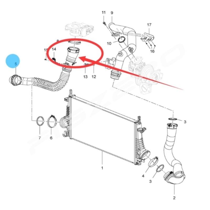 13325358 Turbocharger Throttle Body Intercooler Inlet Outlet Rubber Hoses for Buick Regal Lacrosse 2.0T 2010 2011 Auto Part