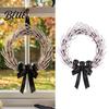 Skeleton Bone Garland Halloween Hand Wreath for Front Door Gothic Spooky Hanging Decoration with Black Bow And Skulls Door Wall Holiday Party