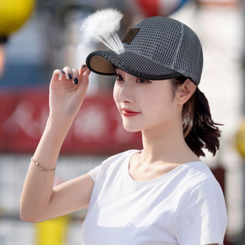Mens Trucker Sun Hat Women Mesh Breathable Baseball Sports Cap