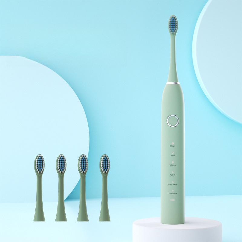 Neue elektrische Zahnbürste, wiederaufladbar für männliche und weibliche Studenten, Erwachsene mit weichen Borsten, wasserdicht, Schallvibration, Haushalts-Paarzahnbürste
