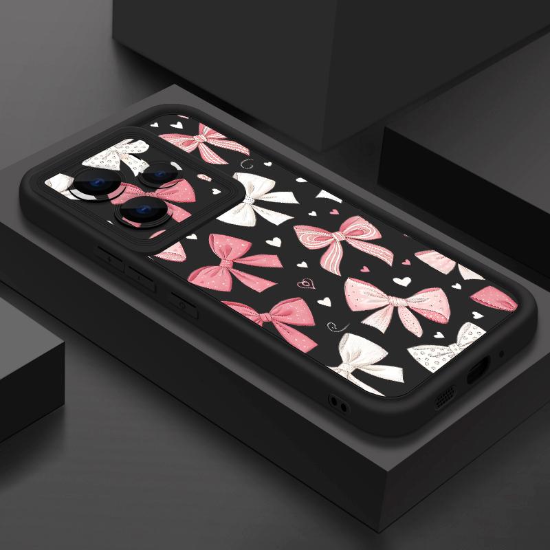 Sweet Bow Heart Pattern Phone Case For Xiaomi Redmi Note 15 14 5G For Redmi Note 13 14 15 Pro 4G Soft TPU Silicone Back Cover