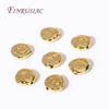 13X4.5MM 18K Gold Plated Irregular Spacer Beads Brass Metal Round Separators Beads For DIY Beading Jewelry Accessories Findings