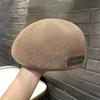 Mesh Structured Women's Berets Hat Fashion Accessory Collection Breathable Stylish Hat Face-Slimming Versatile Plain Cap