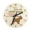 Cairn Terrier - Clock with Dog, Wooden Clock with Engraving, Personalised Clock by
