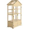 Greenhouse, with Shelf, Roof Window, Lockable Door, Acrylic, Wood Frame, 100 X 56.5 X 178 Cm