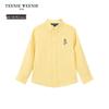 Teenie Weenie Kids Unisex Linen Embroidered Bear Shirt