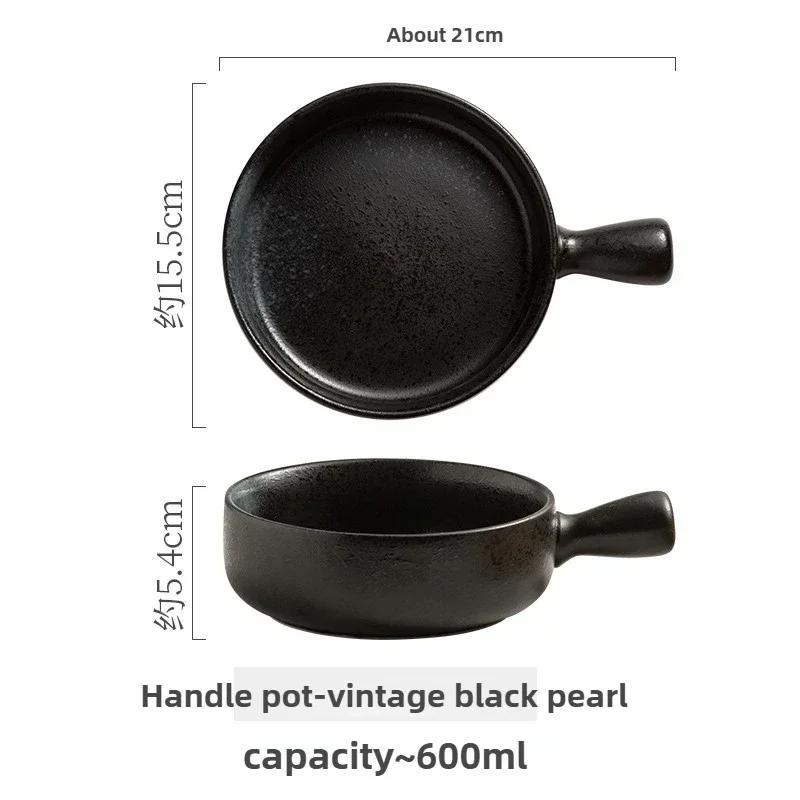 Baking Oven Cheese Baked Rice Salad Bowl Creative Anti Scalding Single Handle  Noodles In Soup Owl Instant Noodle  Fruit Bowl