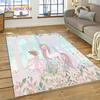 Cute Dream Ballet Girl Ballerina Fairy Cartoon Rug Carpet for Living Room Bedroom Decor,Non-slip Decoration for Sofa Doormat Kid