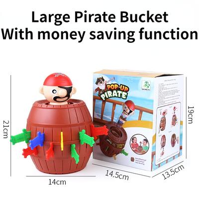 Travesura Espada Barril Novedad Engañosa Juego de Barril Pirata Juguetes Juego de Castigo para Fiesta Parodia Juguetes para Niños