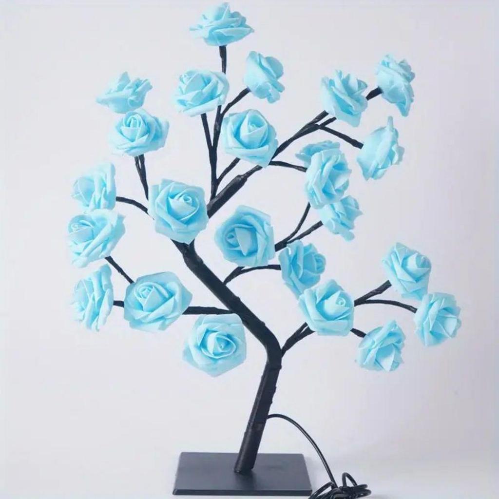 LED Rose Flower Room Decoration Night Light: Modern Home Atmosphere Ornament
