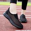 2025 new summer soft-soled mesh hollow breathable one-pedal women's leisure sports single shoes lazy shoes