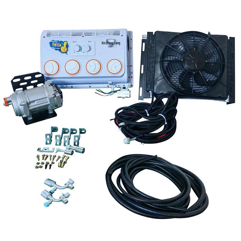 Dual Voltage Car Air Conditioner for Trucks & Construction Vehicles with Wall-Mounted Air Outlet