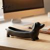 Entryway Table Clutter Organizer 3D Printed Dachshund Storage Tray Ornament, Decorative Figurine, Creative Decor Desktop for Keys Jewelry & Home Desk