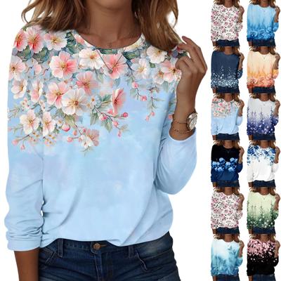 Camasi Maneca Lunga Pentru Femei Tricouri Grafice Imprimate Drăguț Bluze Casual Plus Marime Topuri De bază Pulover