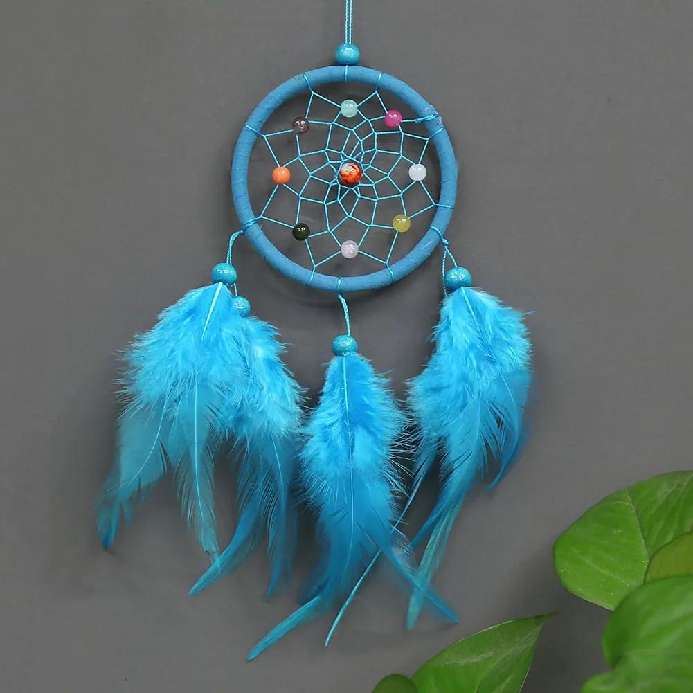 Tassel Dream Catcher Decoration for Car Ornaments Room Decor Dreamcatchers Wall Hanging with Rattan Bead Feathers Wind Chimes