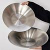 Deepened Design Round Dinner Plates 304 Stainless Steel Steak Plate Set  Tableware For Dining