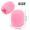 50 Pack Lapel Headset Microphone Windscreen, Pink Microphone Sponge Foam Cover M