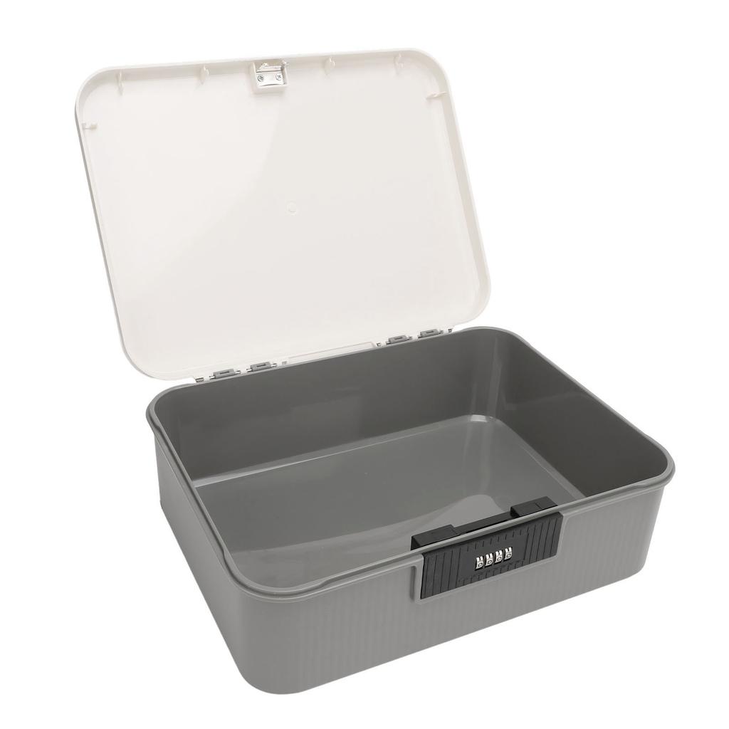 Password Storage Box 16L Capacity Compartment Design File Storage Case Document Organizer with Password Lock for