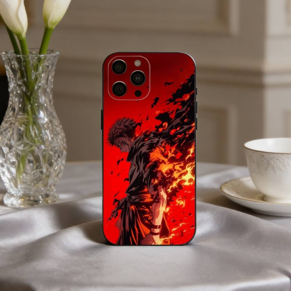 R-Ryomen S-Sukuna J-J-Jujutsu K-Kaisen-N Phone Case For iPhone 17pro,16,15,14,13,12,11 Plus,Pro Max,XS,Soft Silicone Black Cover