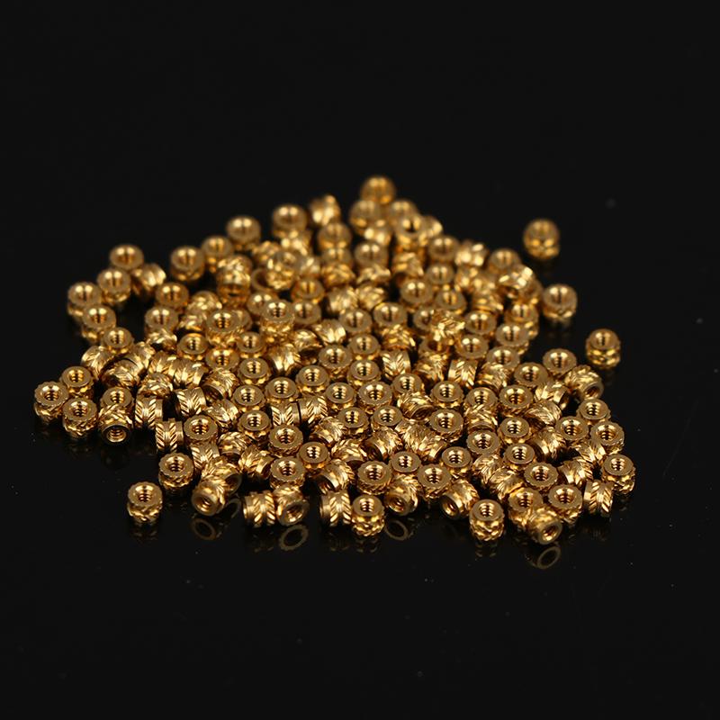 M1 M1.2 M1.4 Brass Threaded Inserts Nut Kit Hot-Melt Copper Nut Knurled Embed Injection Brass Insertnut For 3D Printer Component