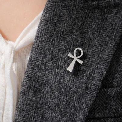 Clothes Accessories Cross Lapel Pins Light Luxury Vintage Egyptian Vintage Brooches Metal Bow Lapel Pin Clothes Decoration