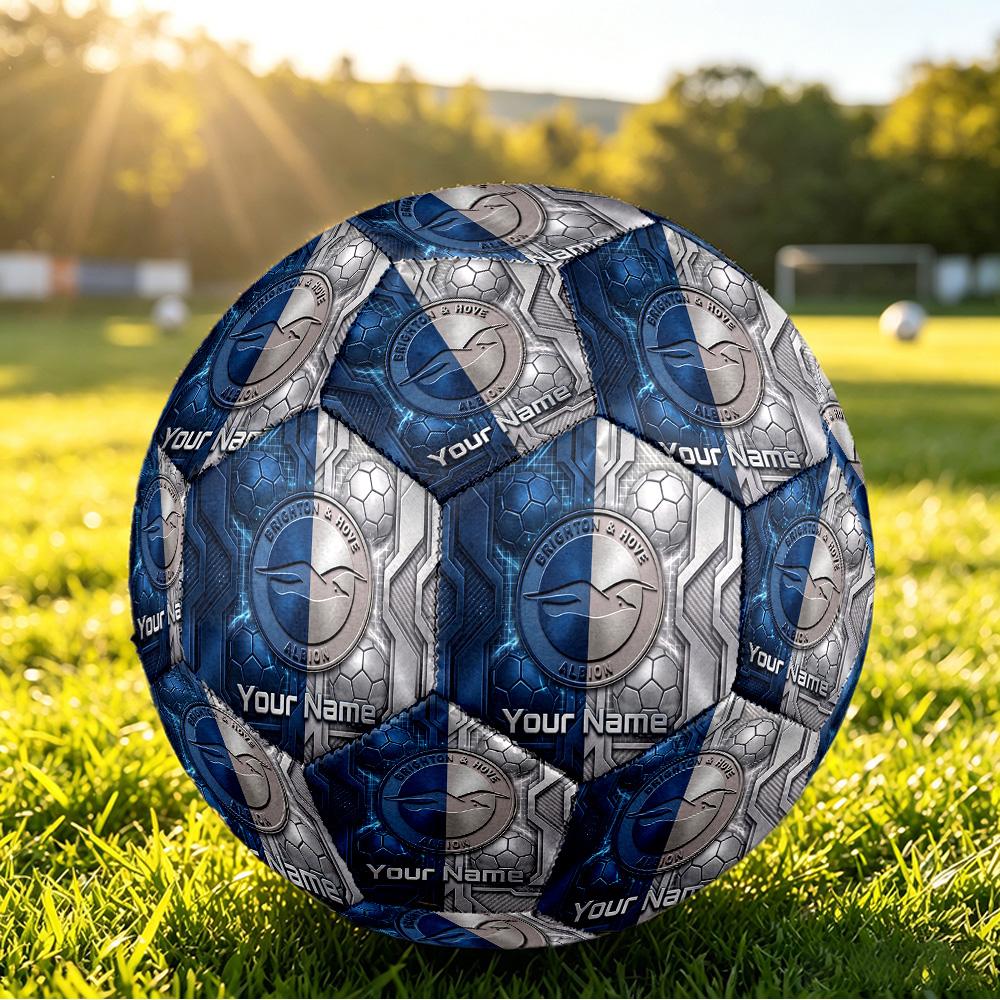 Personalized Size 5 Football Brighton & Hove Albion Football Pattern Outdoor Game Sports Ball Gift