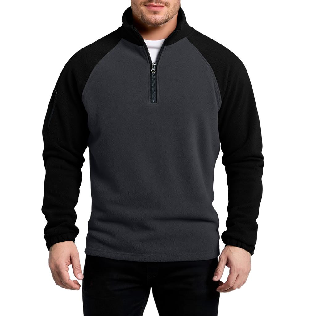 Men's Sweatshirt Loose Solid Color Outdoor Warm Breathable T-Shirt Top