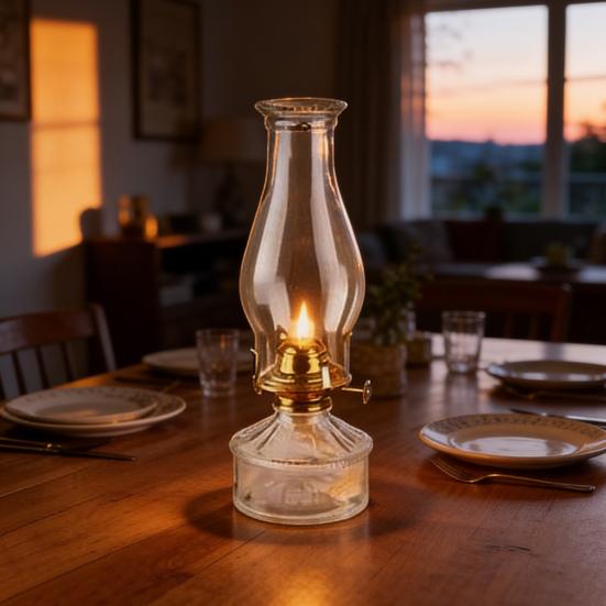 Oil Lamp Shade Replacement Vintage Glass Shade for Stable Flame And Oxygen Flow Traditional Oil Lamp Parts Home Decor Lighting