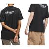 adidas T-shirt Originali a Maniche Corte Girocollo con Logo Unisex Nera JW0038