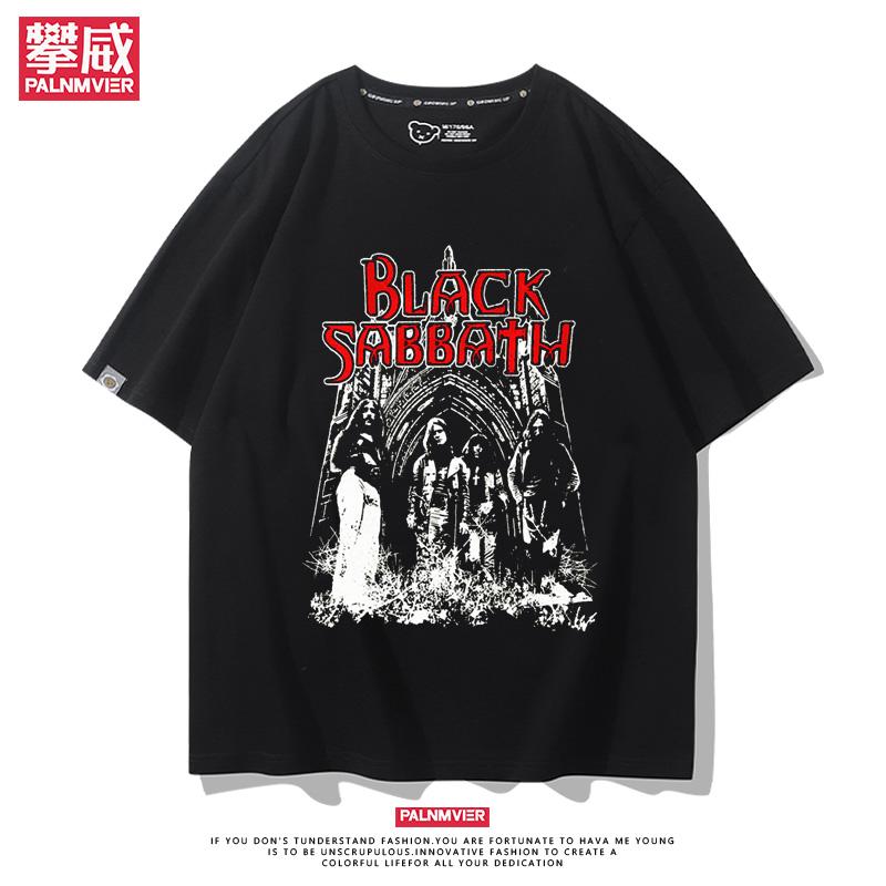 Heavy Metal Rock Band Black Sabbath, Black Sabbath Punk Style Printed Short Sleeved Loose Fitting T-shirt Trend