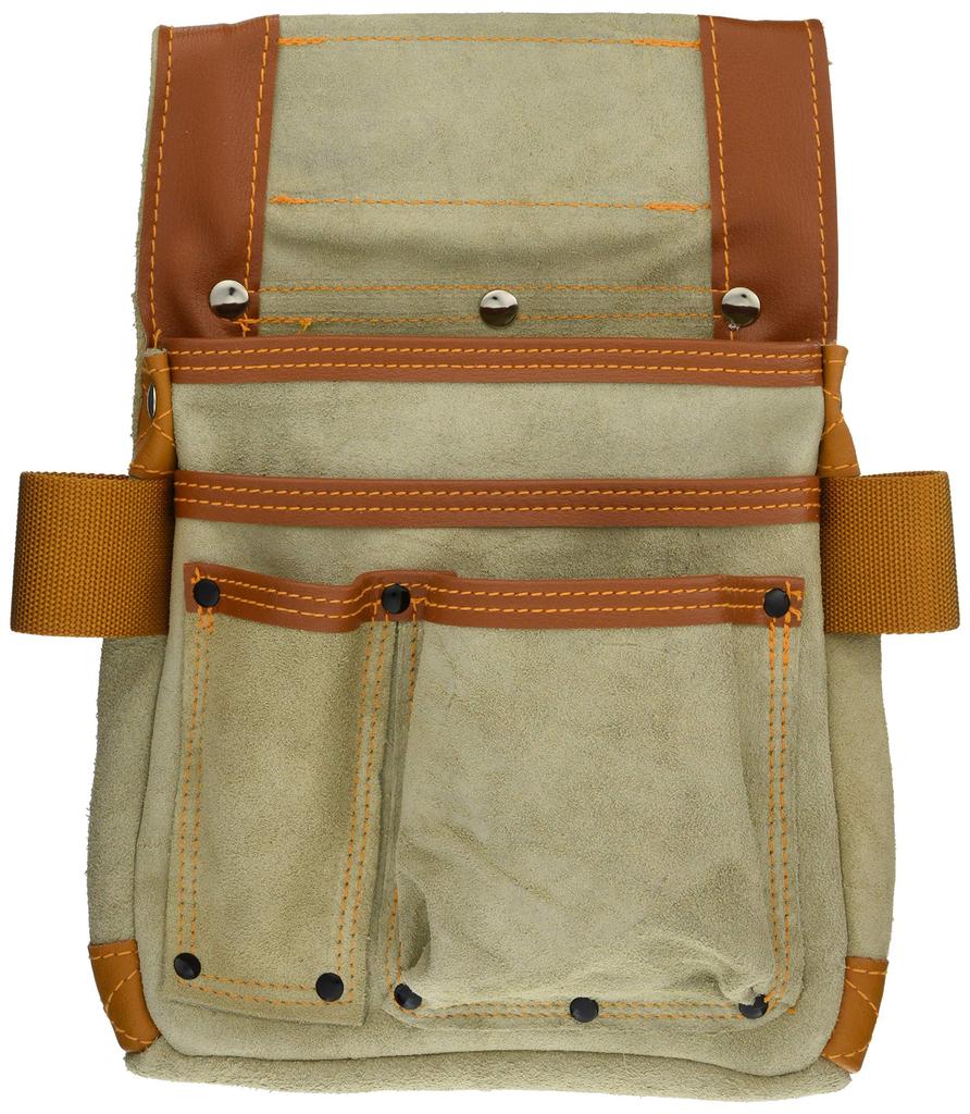 Bigman Delma Leather Nail Bag with Tool Holder, Medium, PK-916