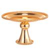 Vintage Cake Stand Decorative Golden Pedestal Footed Dessert Serving Tray for Display