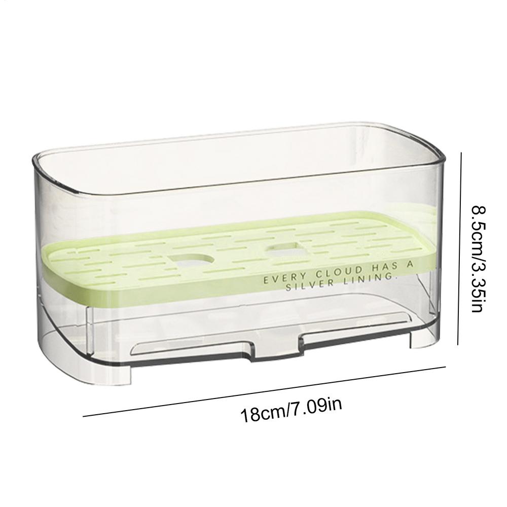 Sponge Holder For Kitchen Sink Self-Draining Kitchen Storage And Organization Rack Sink Caddy Sponge Holder With Removable Self зелёный