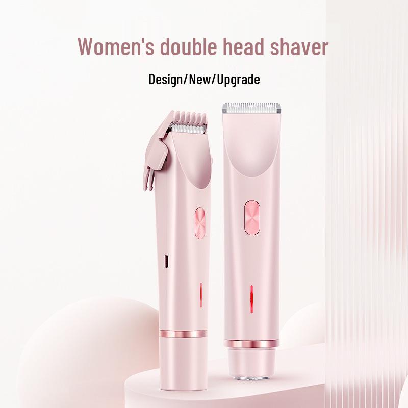 Women's Waterproof Electric Bikini Trimmer & Dual-Head Epilator for Pubic Hair Removal