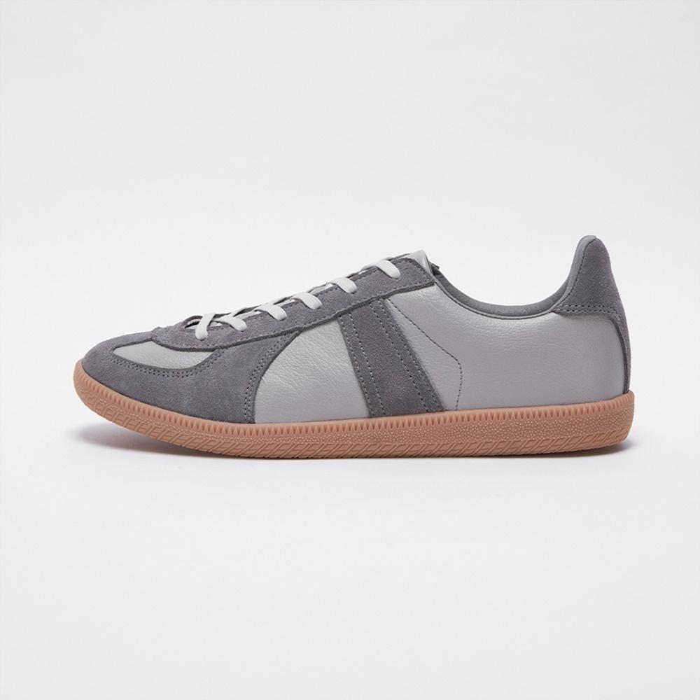 [Atmosfera Analogica] Sneakers in Pelle Scamosciata Esercito Tedesco (Grigio) [AN24F2702] [Spedito dalla Corea] 100% Autentico