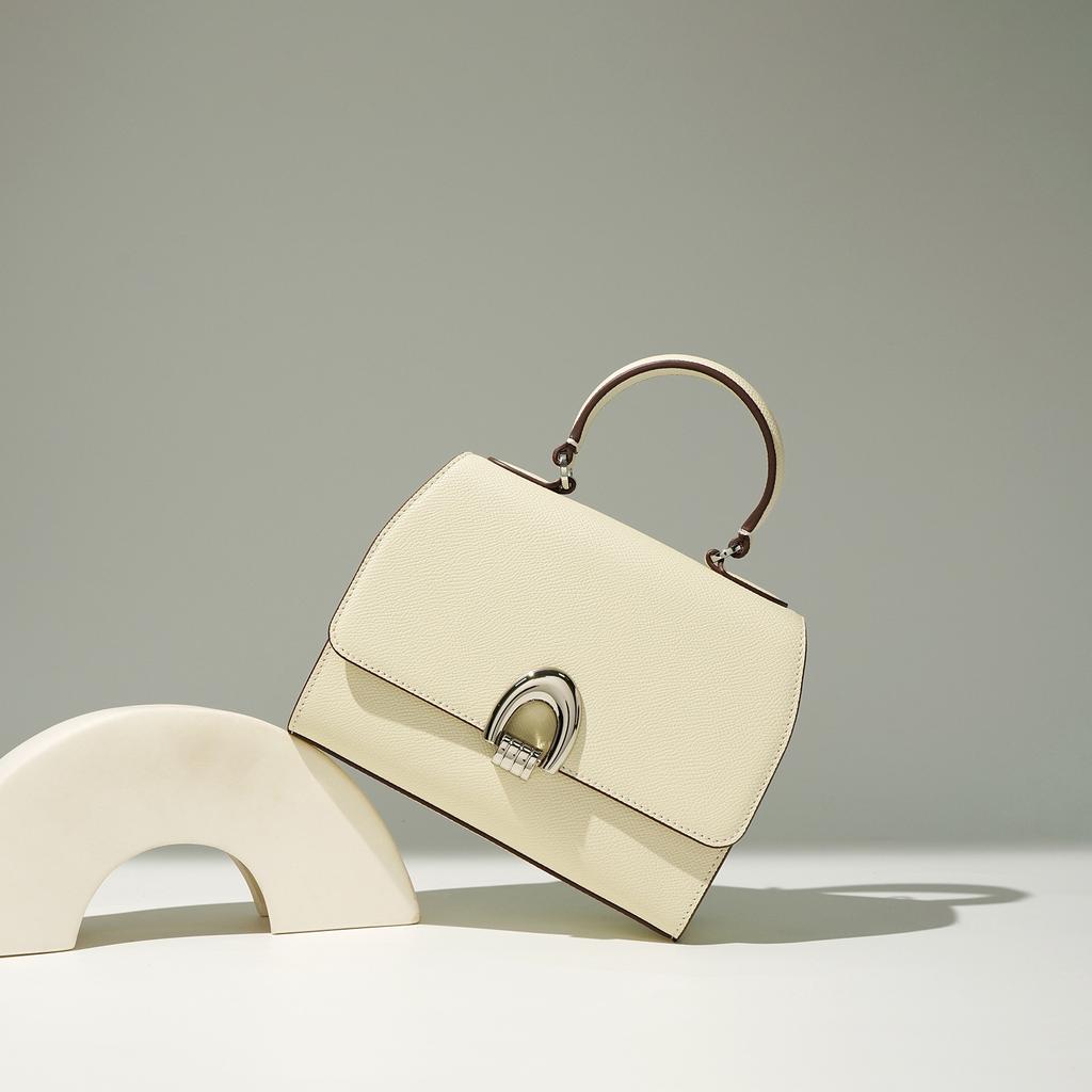 Spring Textured Leather Handbag, Simple and Versatile for Commuting, Casual Single-shoulder Crossbody Bag