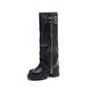 Women's Thick Sole Wide-Leg Over-the-Knee Boots - Autumn/Winter 2026 High-Top, Sweet & Cool Style.