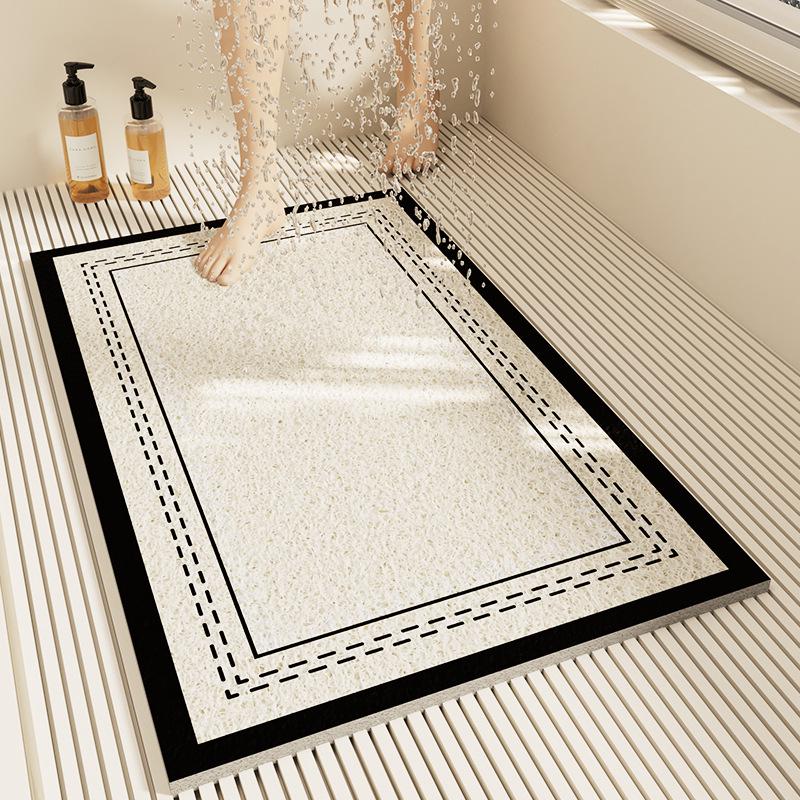 Washable Anti-Slip Bathroom Mat - Dirt-Resistant, Easy-Clean, Hollow Design Foot Pad