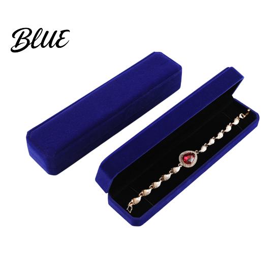 Jewelry Organizer Box Velvet Necklace Gift Storage Dust-Proof Small Handicraft