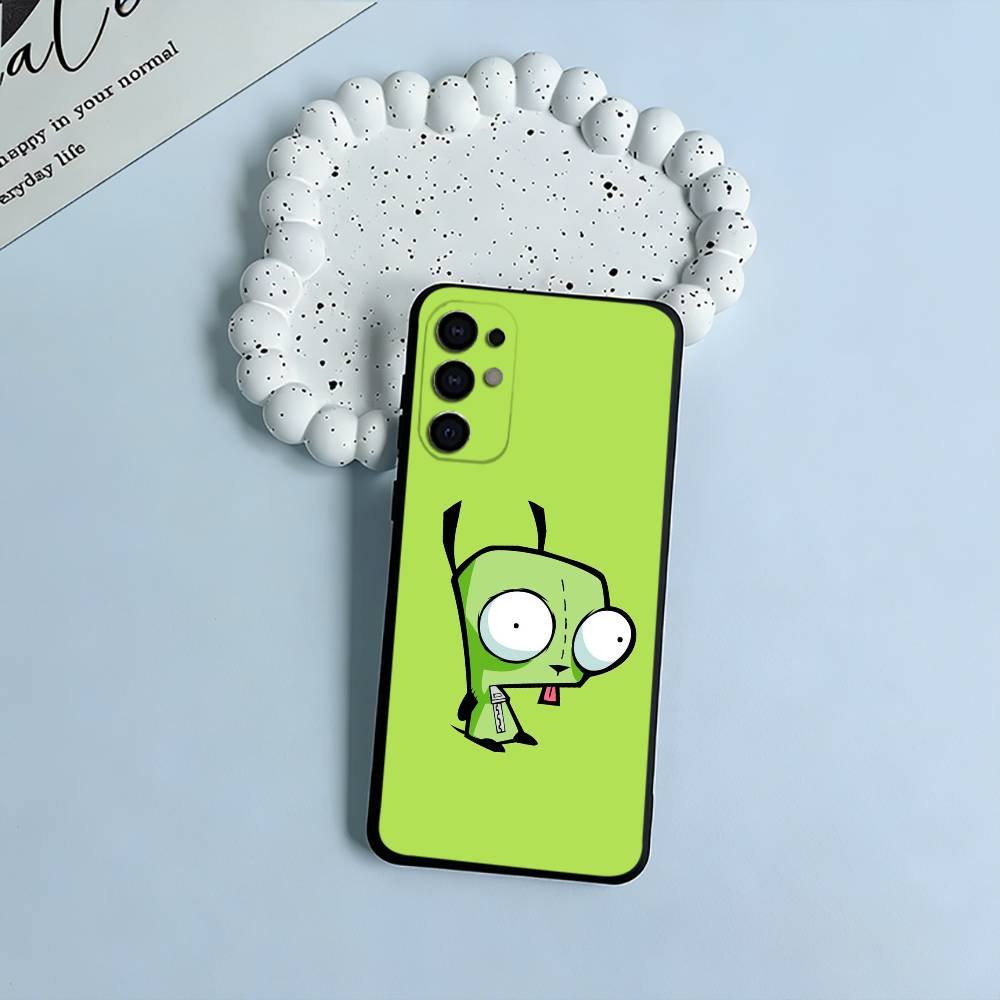Cartoon Invader Zim Gir Black Soft Silicone Phone Case for Samsung S25, S24, S21, S22, S23, S30, Ultra, S20, Plus, FE, Lite