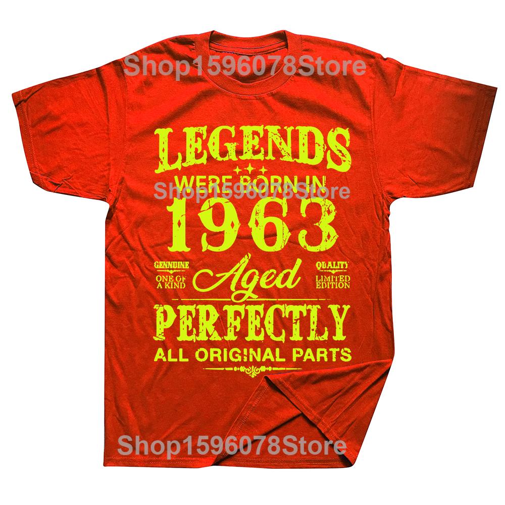 Novelty Vintage 1963 Funny 62 Years Old T Shirts Graphic Streetwear Short Sleeve Birthday Gifts Summer T-shirt Mens Clothing