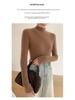 Women's Slim-Fit Cashmere Ribbed Mock Neck Sweater