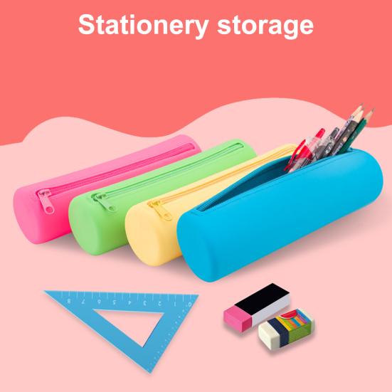 

Сумка для хранения ручек Влагостойкая Держать в чистоте Легко носить с собой Полезные студенты Портативные гелевые силиконовые бытовые принадлежности