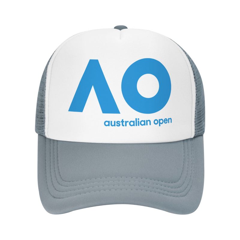 Australian Open AO Print Mesh Baseball Cap Summer Breathable Sun Visor Hats Unisex Adjustable Snapback Caps Trucker Hat