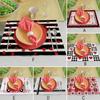 4Pcs Valentine's Day Placemats Set Of 4 For Dining Table Cotton Linen Heat Table Mats  Washable Love Heart Red Check
