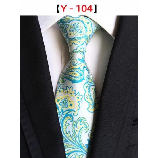 8Cm Polyester Herrenkrawatte Cashew Blumenanzug Krawatte